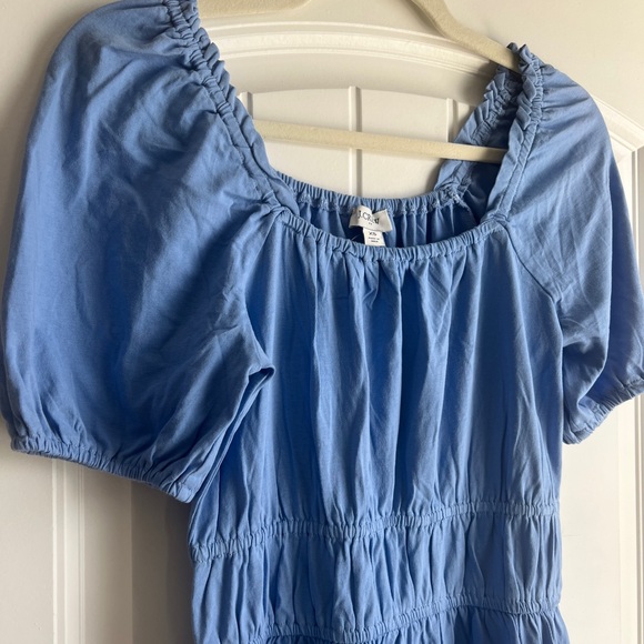 J. Crew Blue Gathered Dress - Picture 4 of 6